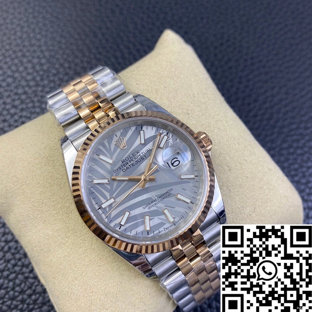Rolex Pattern Leaf Datejust Silver Palm EW M126231-0031 Dial Factory 0106